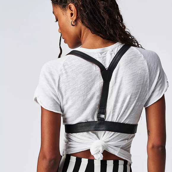 NWT Free People Motorsport Harness Jet Black - Picture 4 of 5